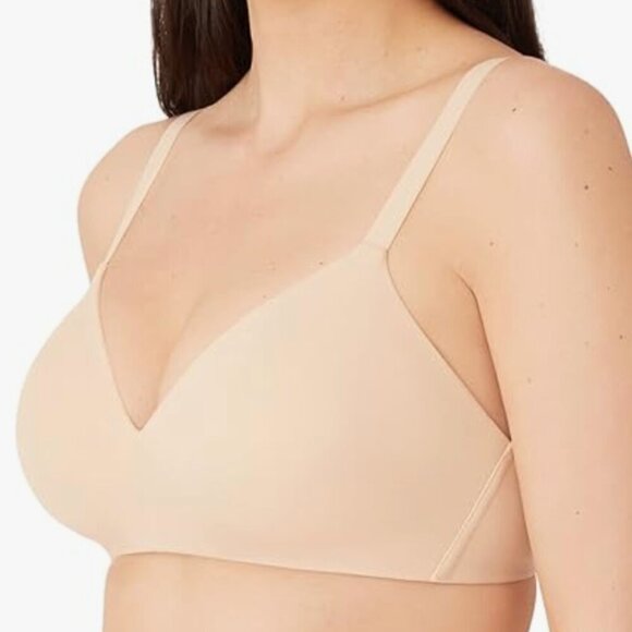 NWT Wacoal womens How Perfect Wire Free T-shirt Bra, sand, 30C - Picture 2 of 6